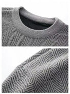 Pullover in lana con motivo a spina di pesce - Aurelio Club