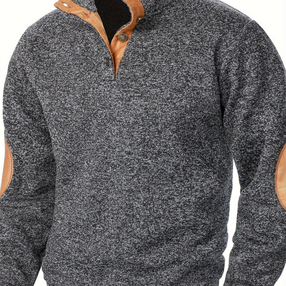 Pullover uomo a collo alto con bottoni