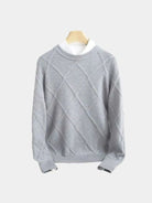 Pullover girocollo in cashmere a rombi Blanchet - Aurelio Club