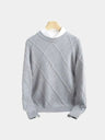 Pullover girocollo in cashmere a rombi Blanchet - Aurelio Club