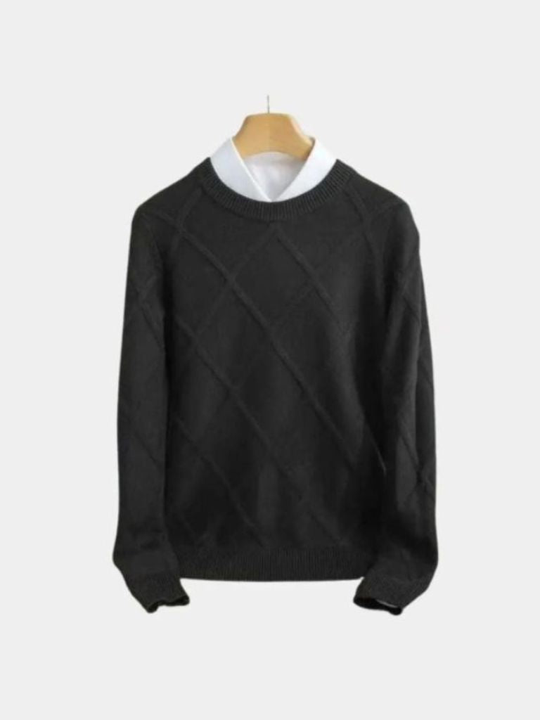 Pullover girocollo in cashmere a rombi Blanchet - Aurelio Club