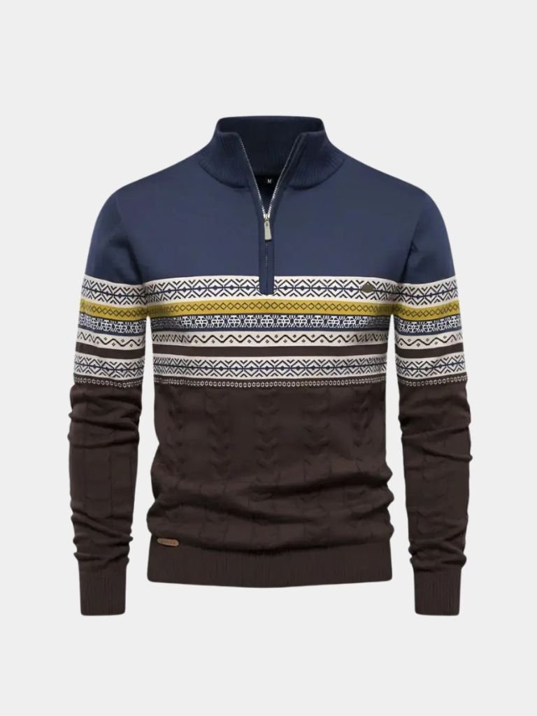 Pullover in maglia con mezza zip - Aurelio Club