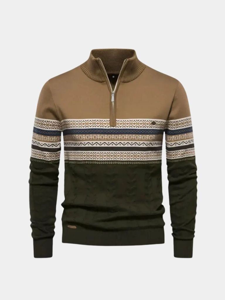 Pullover in maglia con mezza zip - Aurelio Club