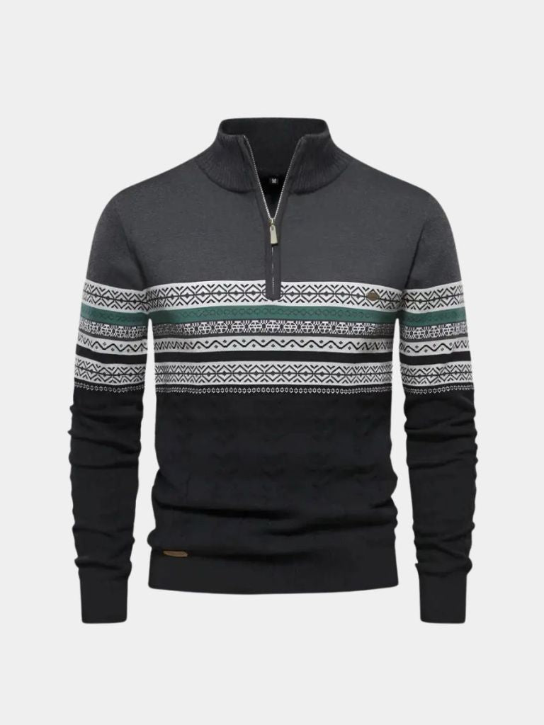 Pullover in maglia con mezza zip - Aurelio Club