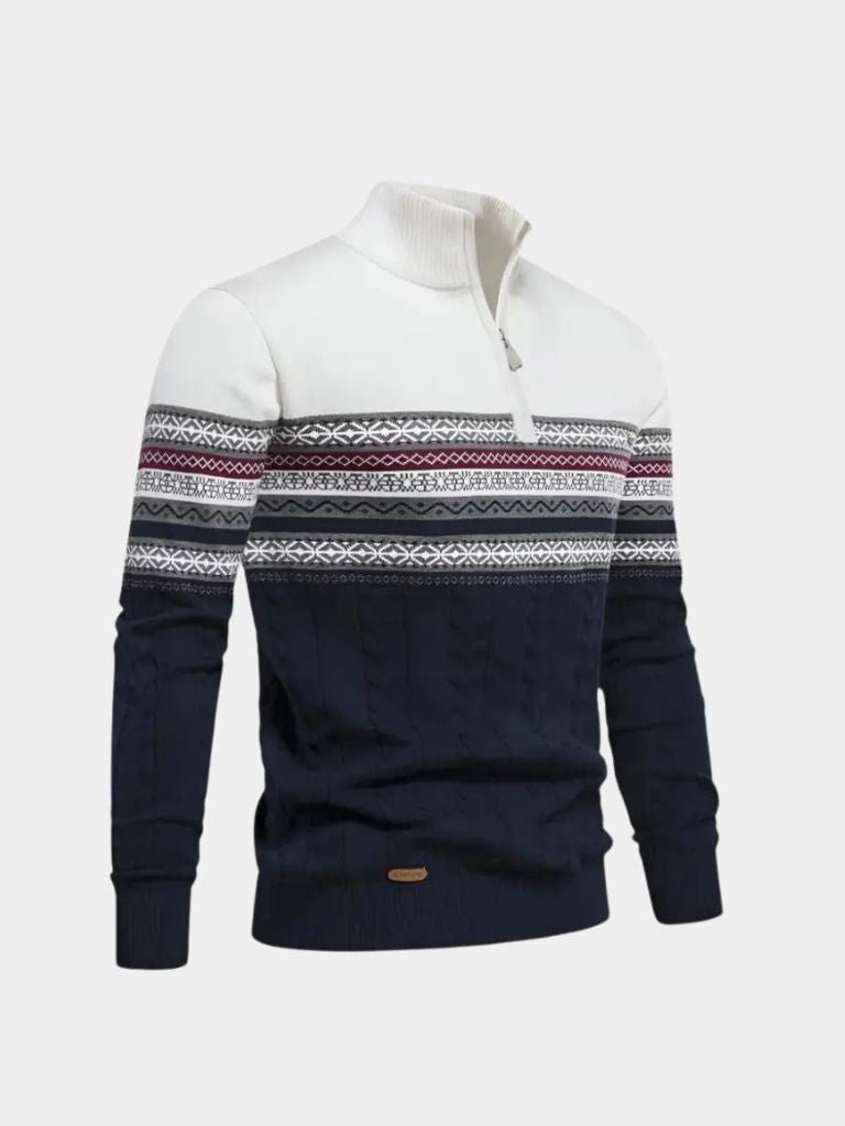 Pullover in maglia con mezza zip - Aurelio Club