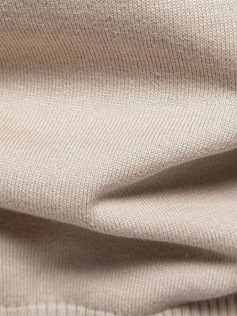 Maglia in tinta unita in misto cotone con mezza zip - Aurelio Club