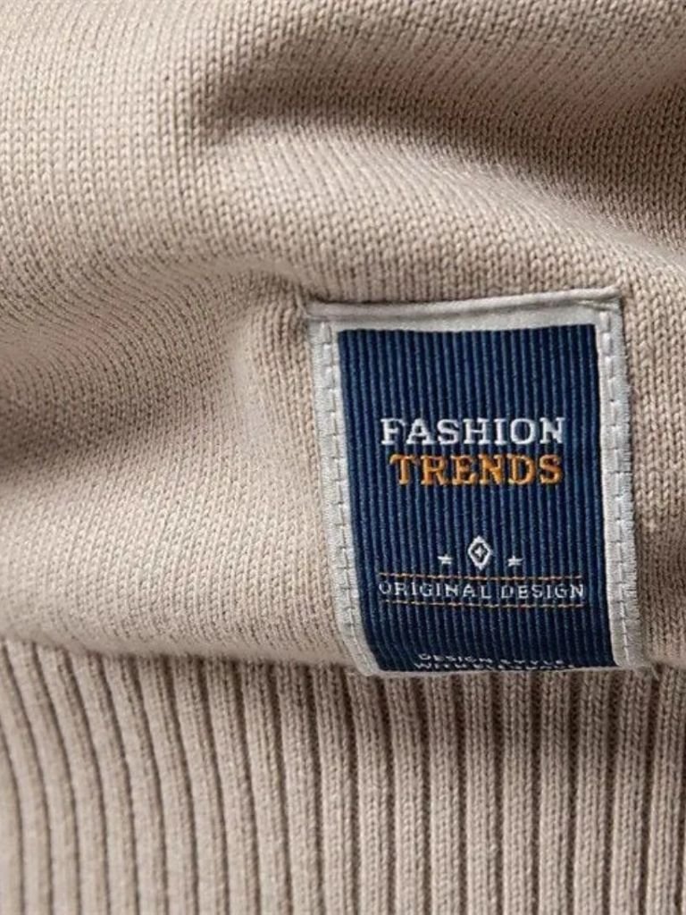 Maglia in tinta unita in misto cotone con mezza zip - Aurelio Club