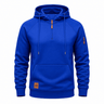 Felpa uomo con cappuccio e mezza zip