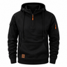 Felpa uomo con cappuccio e mezza zip