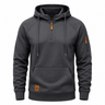 Felpa uomo con cappuccio e mezza zip