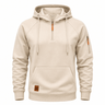 Felpa uomo con cappuccio e mezza zip