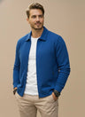 Cardigan uomo con colletto e zip integrale