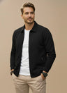 Cardigan uomo con colletto e zip integrale