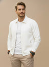 Cardigan uomo con colletto e zip integrale