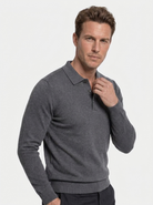 Polo in maglia a maniche lunghe con bottoni - Aurelio Club