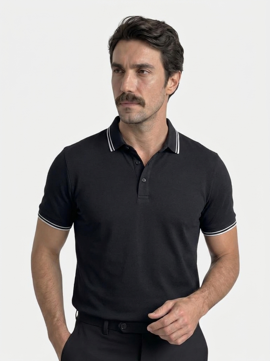 Polo Obsidian con profili - Aurelio Club