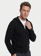 Maglia in lana merino con cappuccio e zip - Aurelio Club