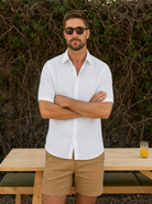 Camicia Lumière in lino a maniche corte - Aurelio Club