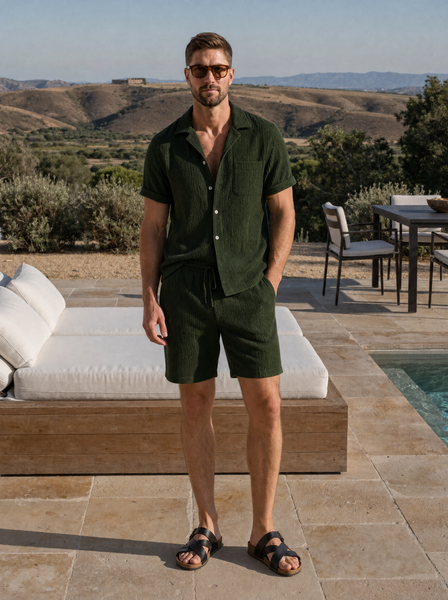 Completo estivo camicia e bermuda in velluto a coste - Aurelio Club