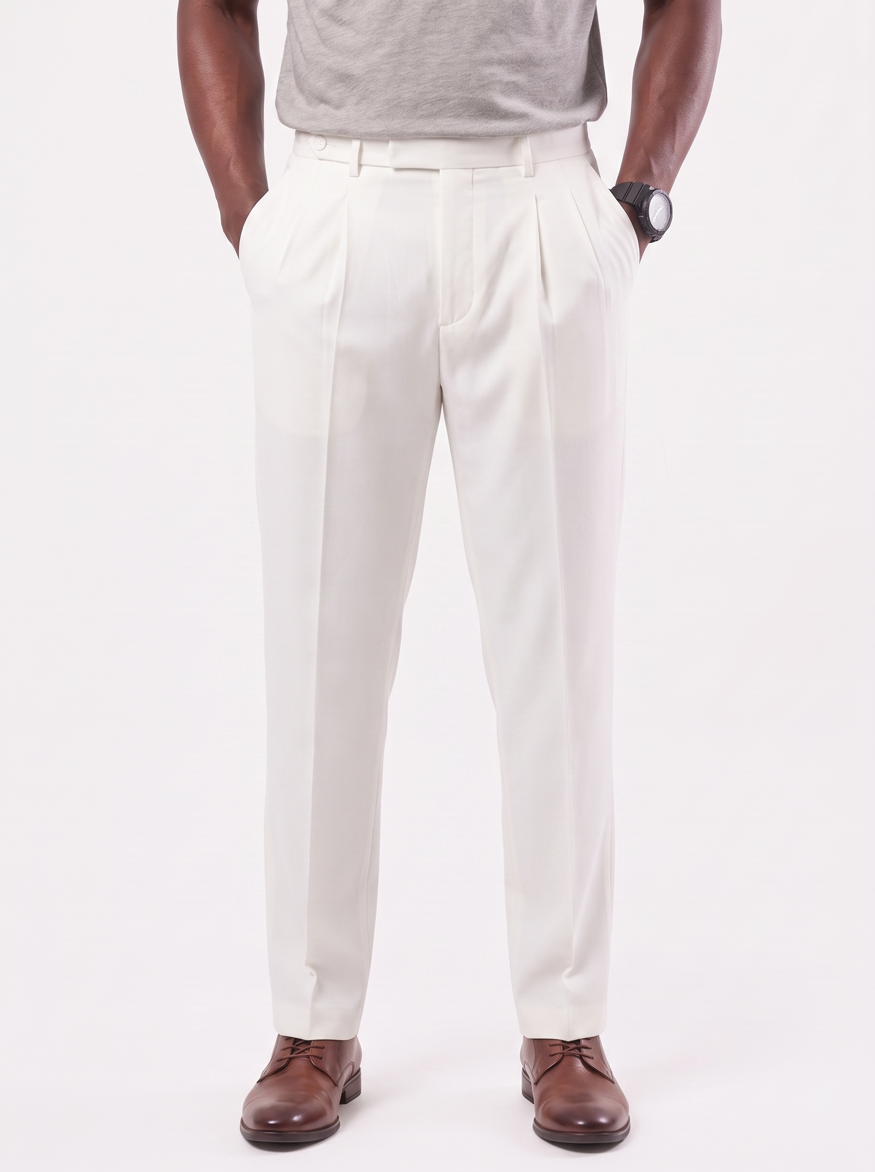 Pantaloni classici con elastico in vita - Aurelio Club