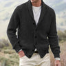 Cardigan uomo a coste con collo sciallato