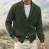 Cardigan uomo a coste con collo sciallato
