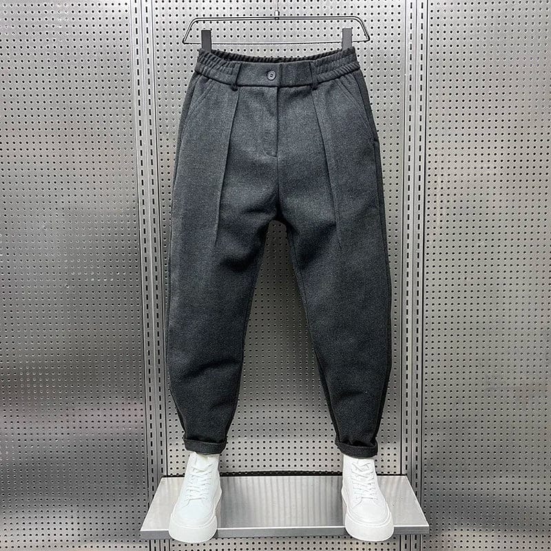 Pantaloni uomo in misto cotone con pinces