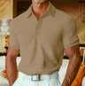 Polo uomo a maniche corte con texture a quadri