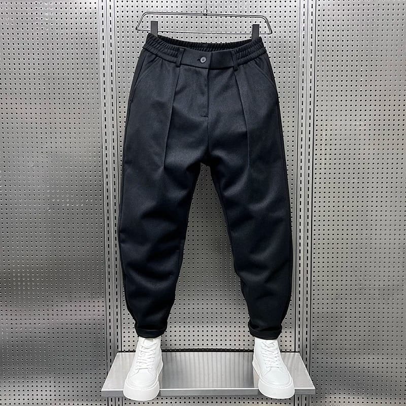 Pantaloni uomo in misto cotone con pinces