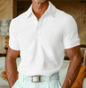 Polo uomo a maniche corte con texture a quadri