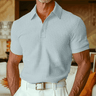 Polo uomo a maniche corte con texture a quadri
