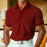 Polo uomo a maniche corte con texture a quadri