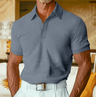 Polo uomo a maniche corte con texture a quadri
