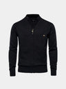 Cardigan in misto cotone a trecce e coste con zip - Aurelio Club