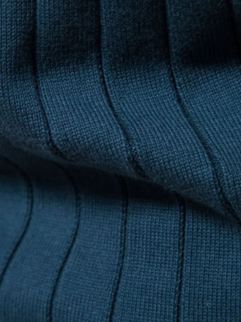 Cardigan in misto cotone a trecce e coste con zip - Aurelio Club