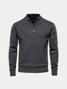 Cardigan in misto cotone a trecce e coste con zip - Aurelio Club