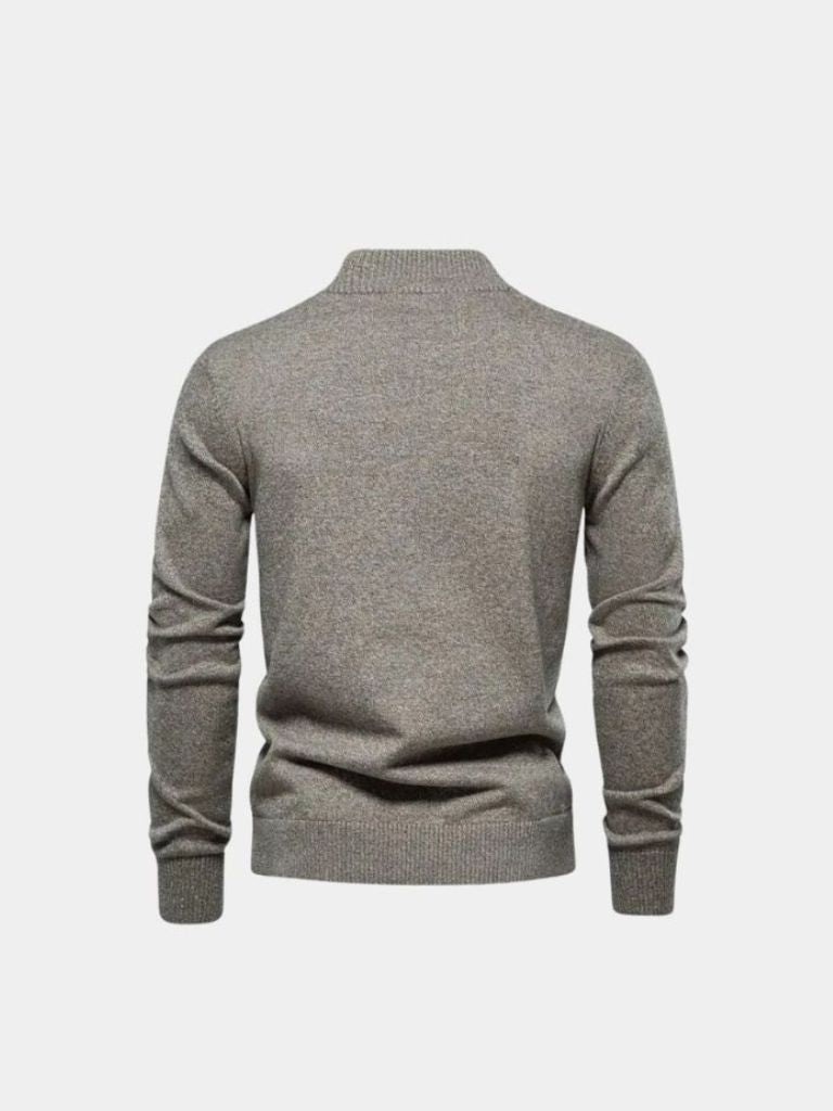 Cardigan in misto cotone con collo alto - Aurelio Club