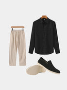 Completo Noire con camicia, pantaloni e mocassini - Aurelio Club
