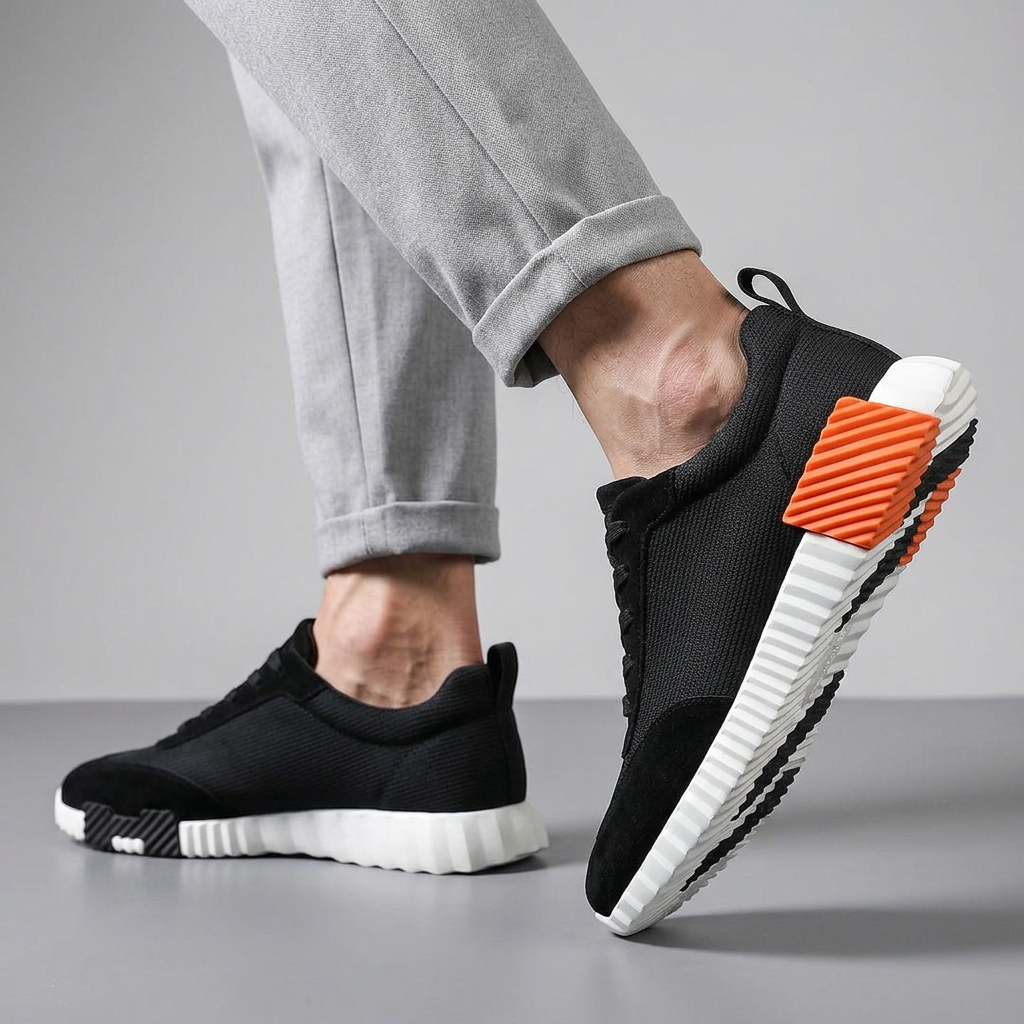 Sneakers Solare in pelle e tessuto a rete - Aurelio Club