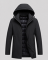 Parka uomo con cappuccio e fodera trapuntata