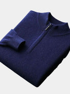 Pullover in lana merino con mezza zip - Aurelio Club