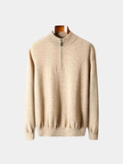 Pullover in lana merino con mezza zip - Aurelio Club