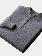 Pullover in lana merino con mezza zip - Aurelio Club