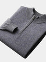 Pullover in lana merino con mezza zip - Aurelio Club