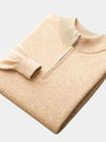 Pullover in lana merino con mezza zip - Aurelio Club