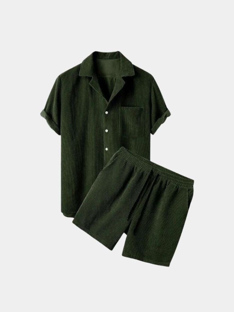 Completo estivo camicia e bermuda in velluto a coste - Aurelio Club