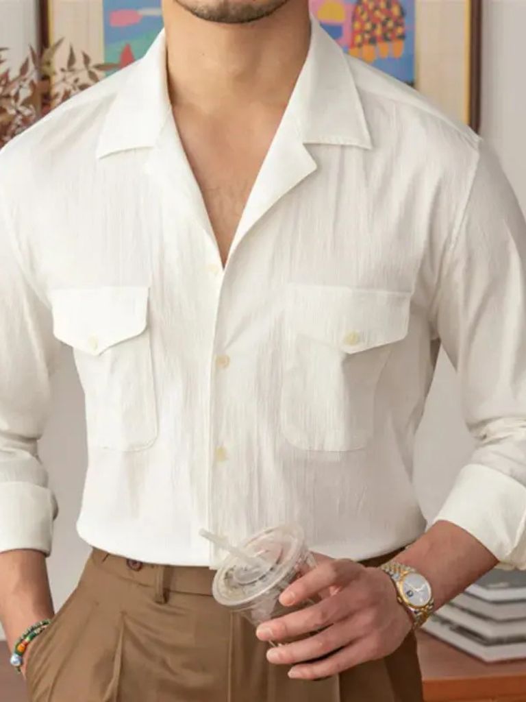 Camicia a maniche lunghe d'ispirazione classica - Aurelio Club