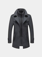 Cappotto in misto lana con inserto a collo alto - Aurelio Club