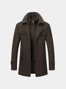 Cappotto in misto lana con inserto a collo alto - Aurelio Club