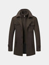 Cappotto in misto lana con inserto a collo alto - Aurelio Club